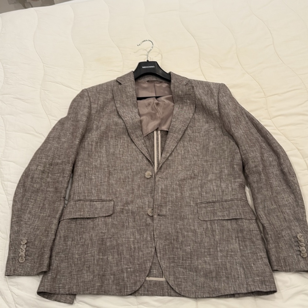 John Henric Linen Suit (light brown) - Sz 50/42R